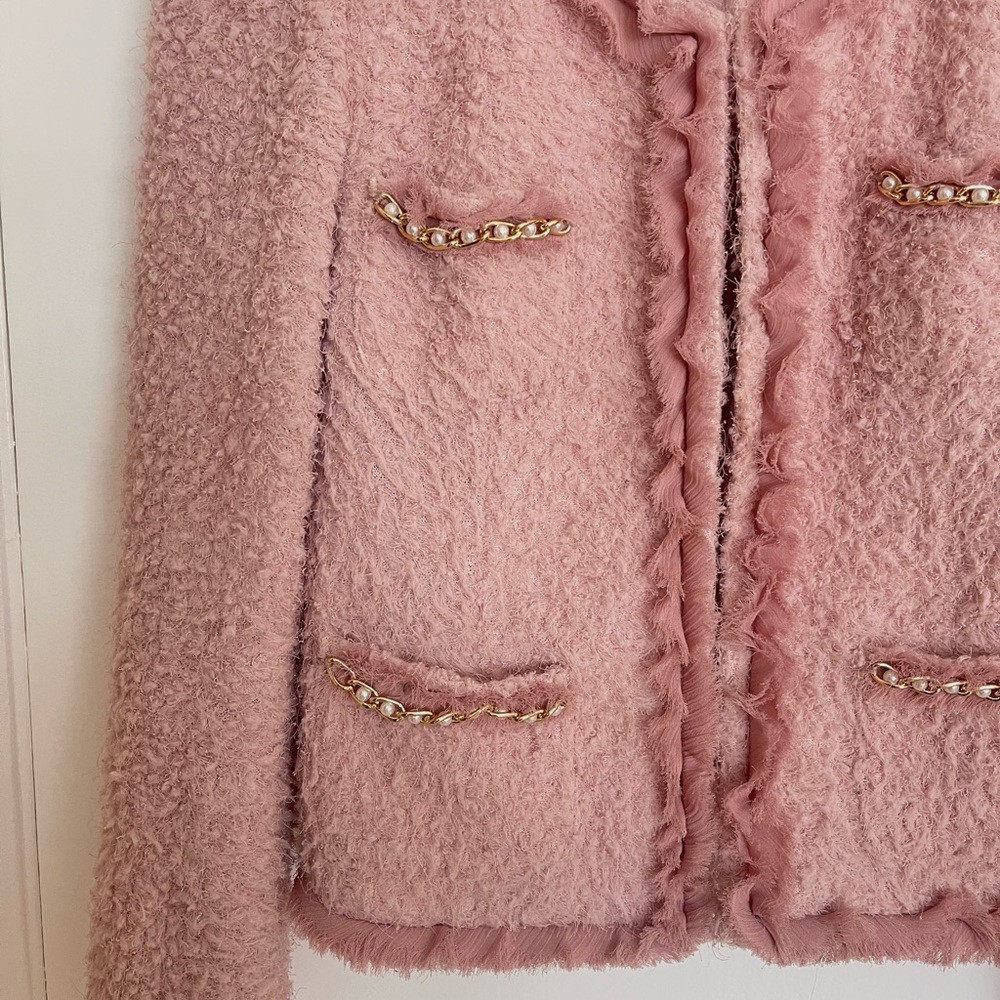 Candie's Pink Textured Blazer - Picture 3 of 5